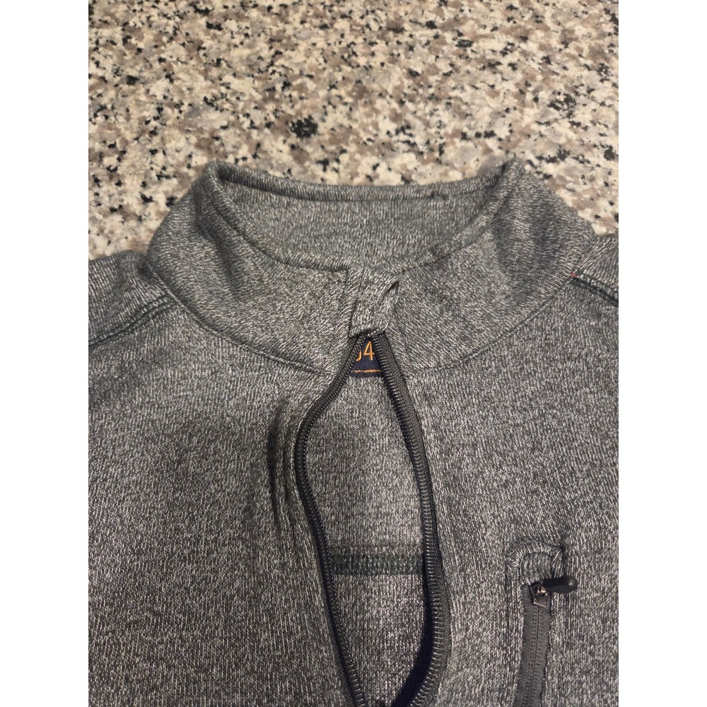 VTG 1946 Mens Quarter Zip‎ Pullover Heather Grey Mock Neck Sweater Large - Picture 6 of 9